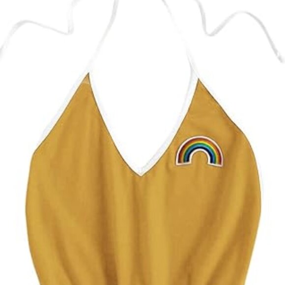 Sweaty Rocks Women's Halter Sleeveless Short Jumpsuit Rompers Backless Playsuit - Picture 11 of 15